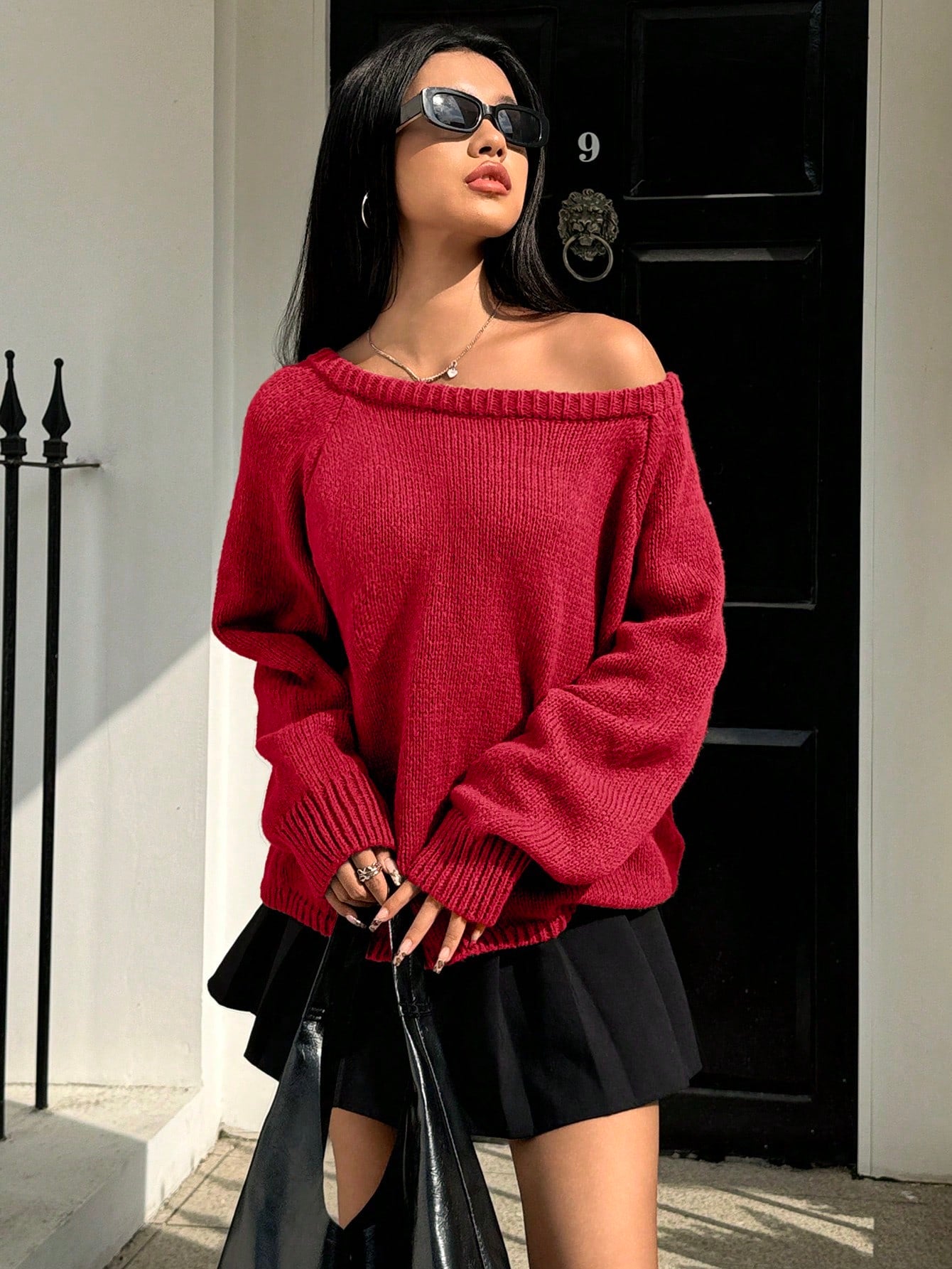 Fall clothing: Women's Asymmetric Collar Sweater for Autumn/Winter