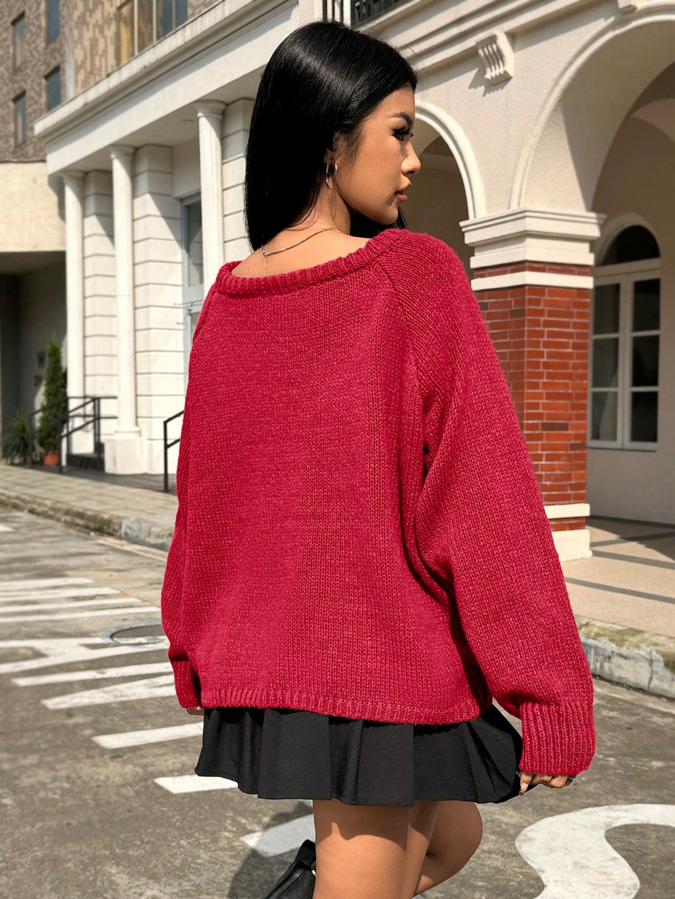 Fall clothing: Women's Asymmetric Collar Sweater for Autumn/Winter