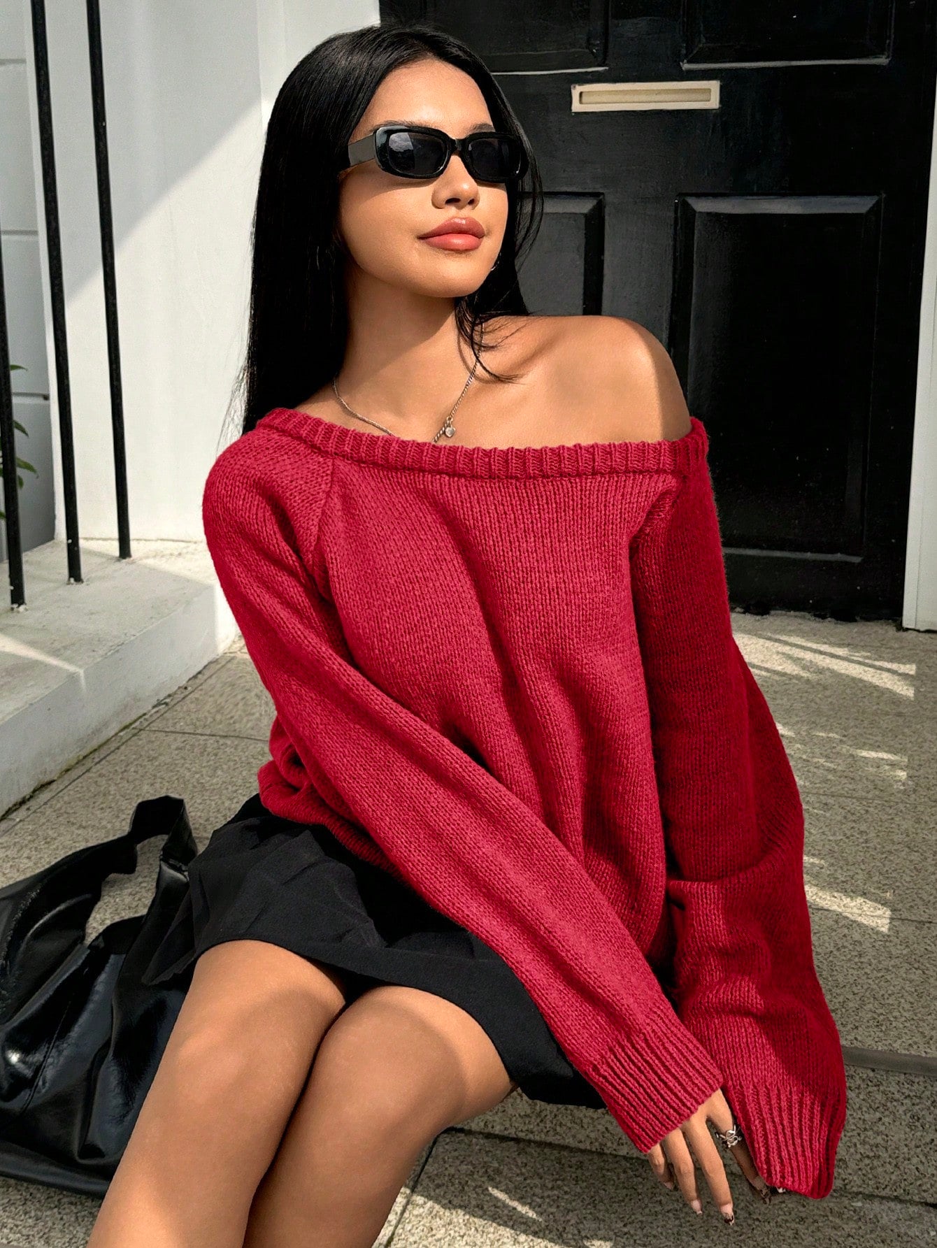 Fall clothing: Women's Asymmetric Collar Sweater for Autumn/Winter