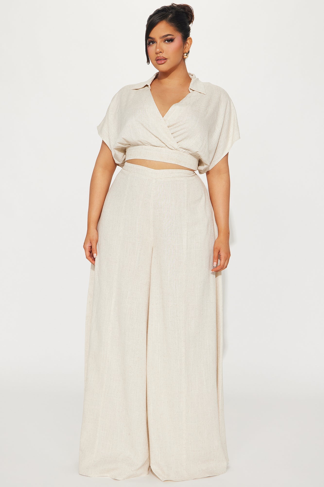 Day Linen Pant Set - Oatmeal