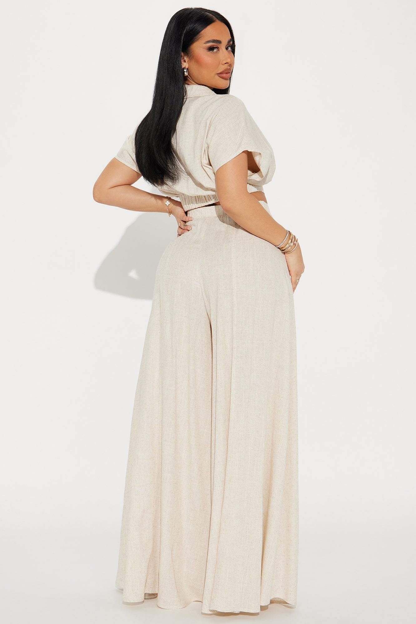 Day Linen Pant Set - Oatmeal