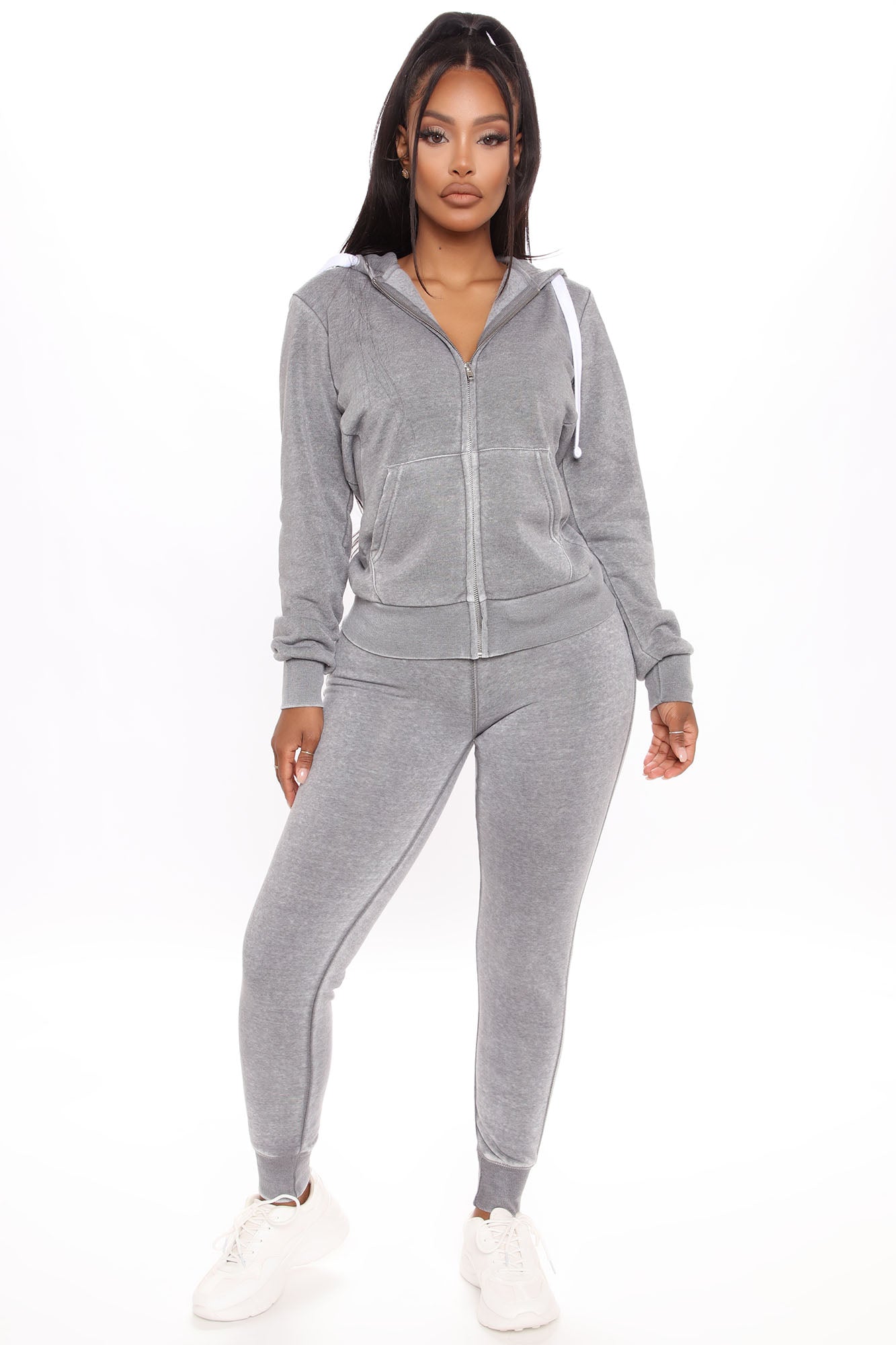 Sweet Dreams Mineral Wash Jogger - Heather Grey