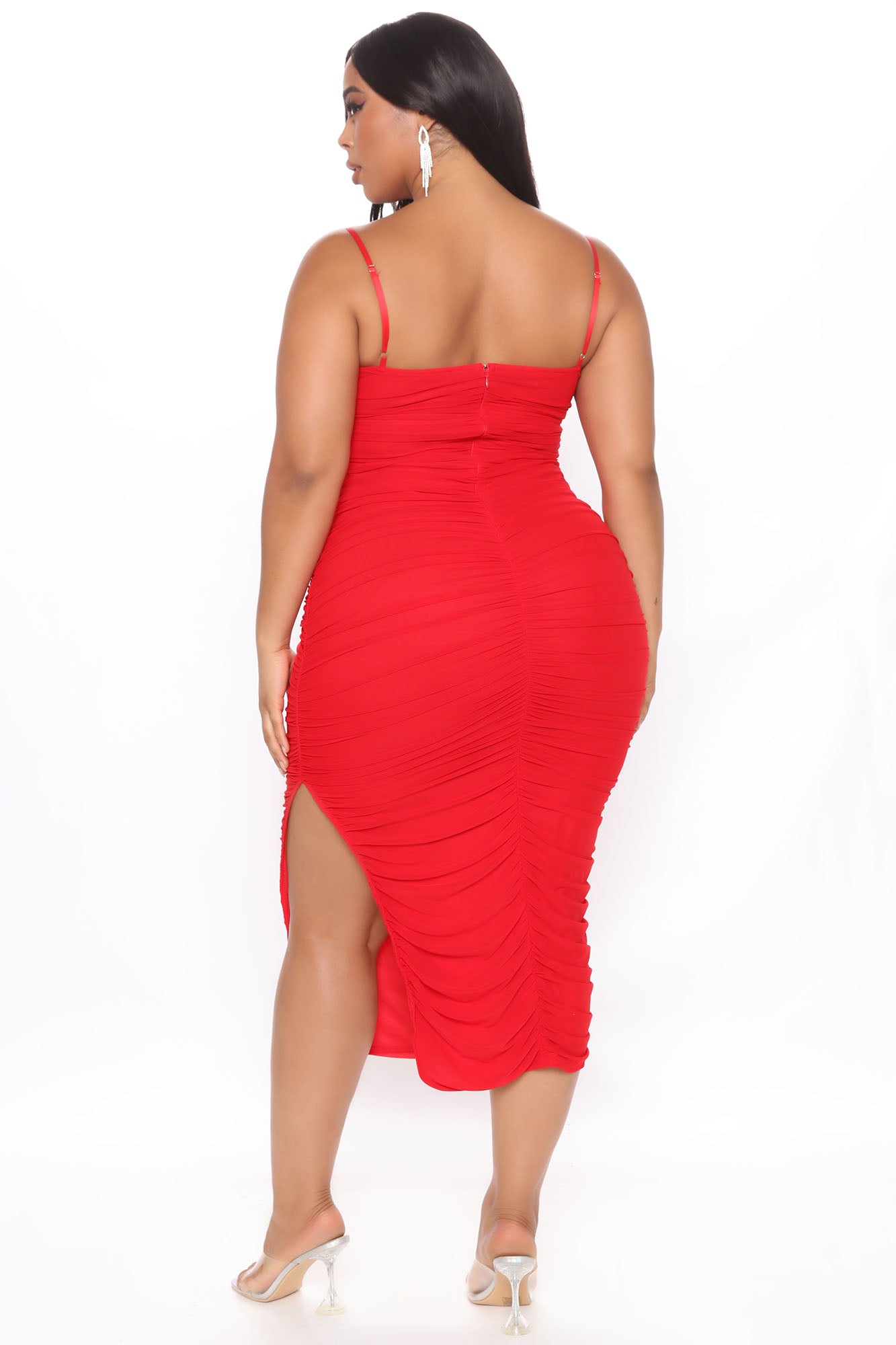 Mesh Dress - Red