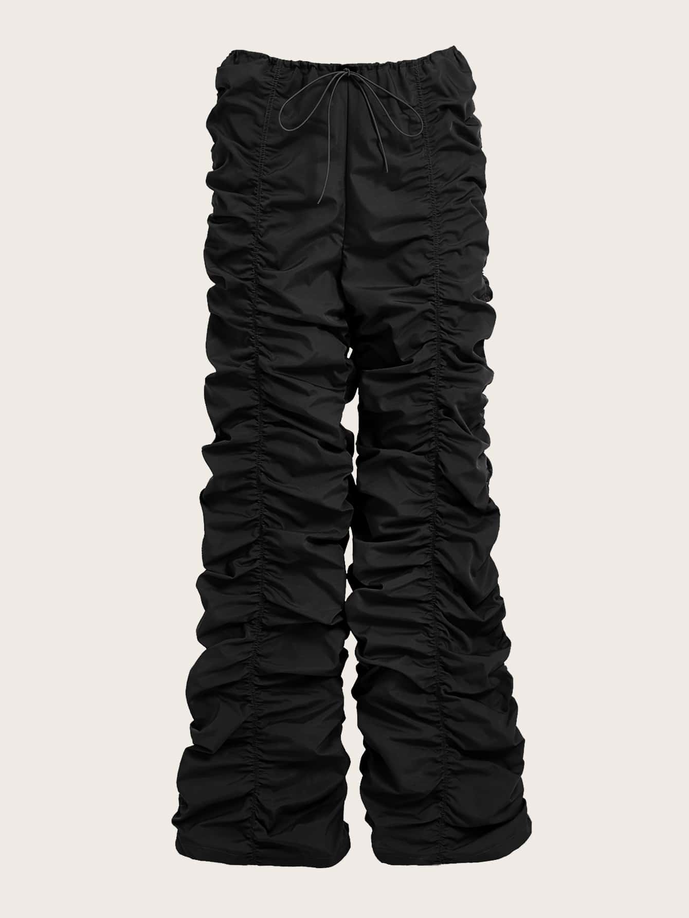 Drawstring Waist Parachute Pants