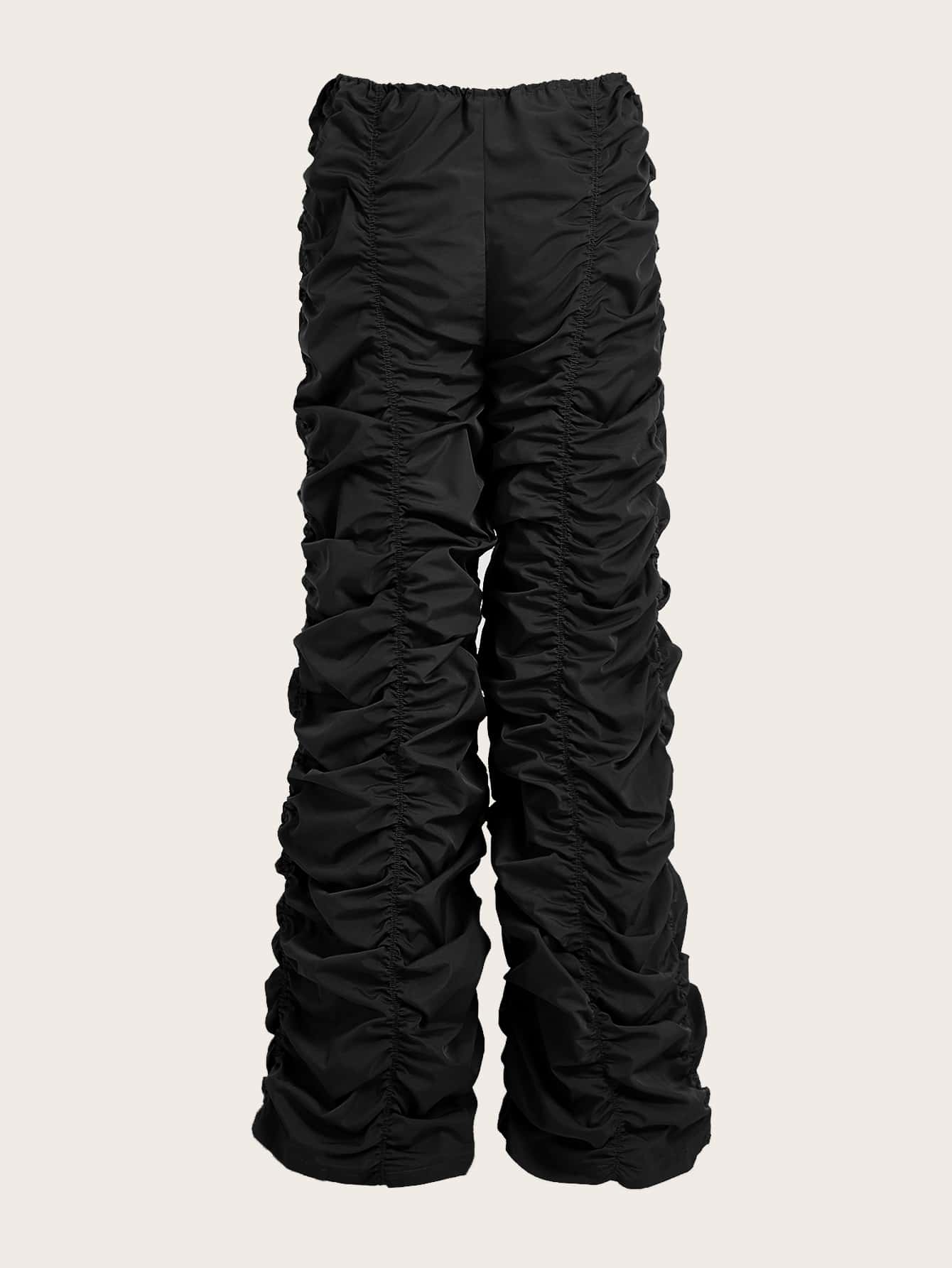 Drawstring Waist Parachute Pants