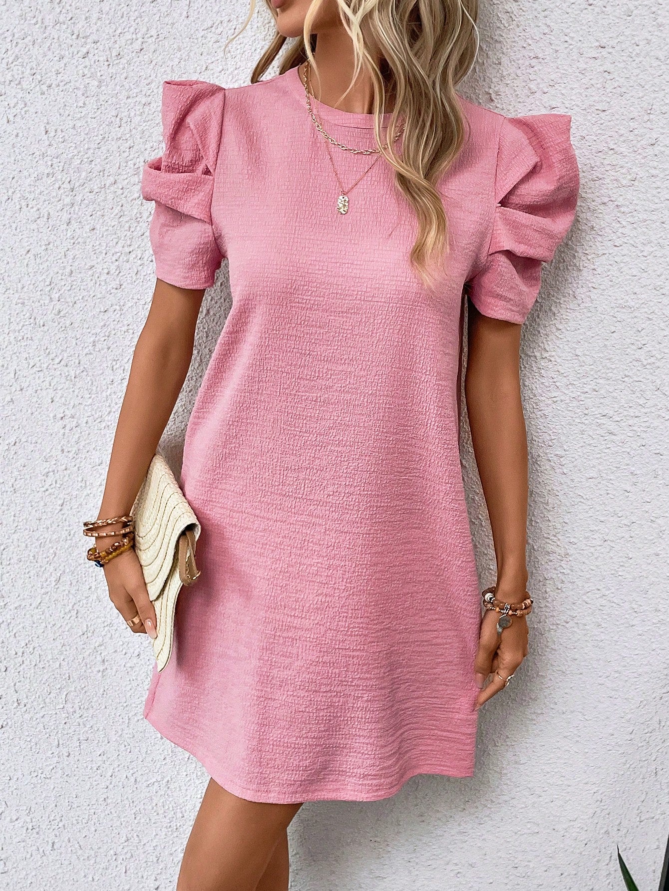 Puff Short Sleeve Dress