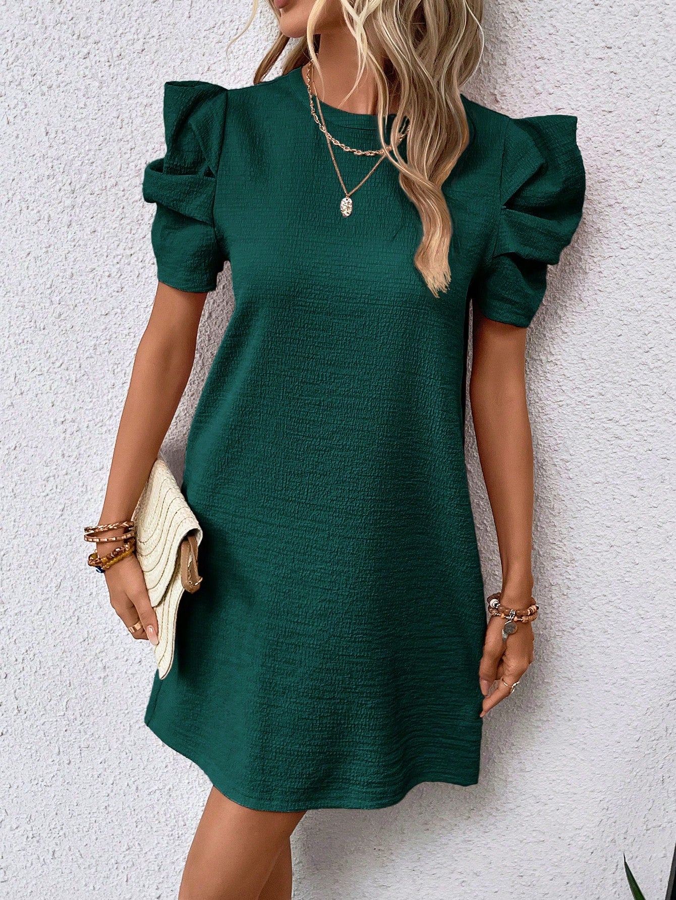 Puff Short Sleeve Dress