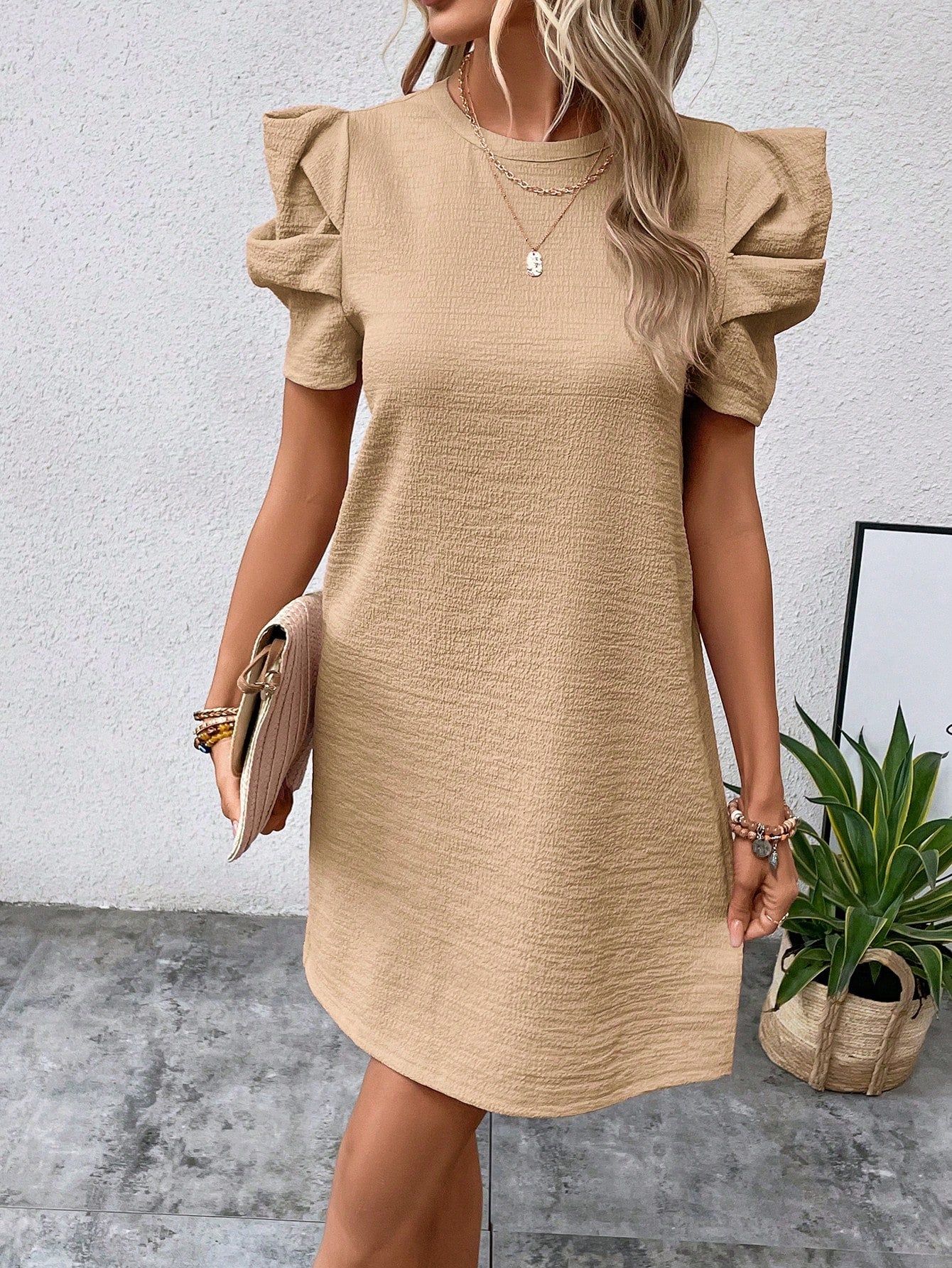 Puff Short Sleeve Dress