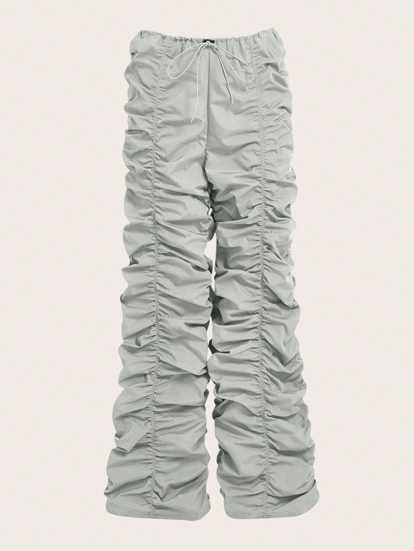 Drawstring Waist Parachute Pants