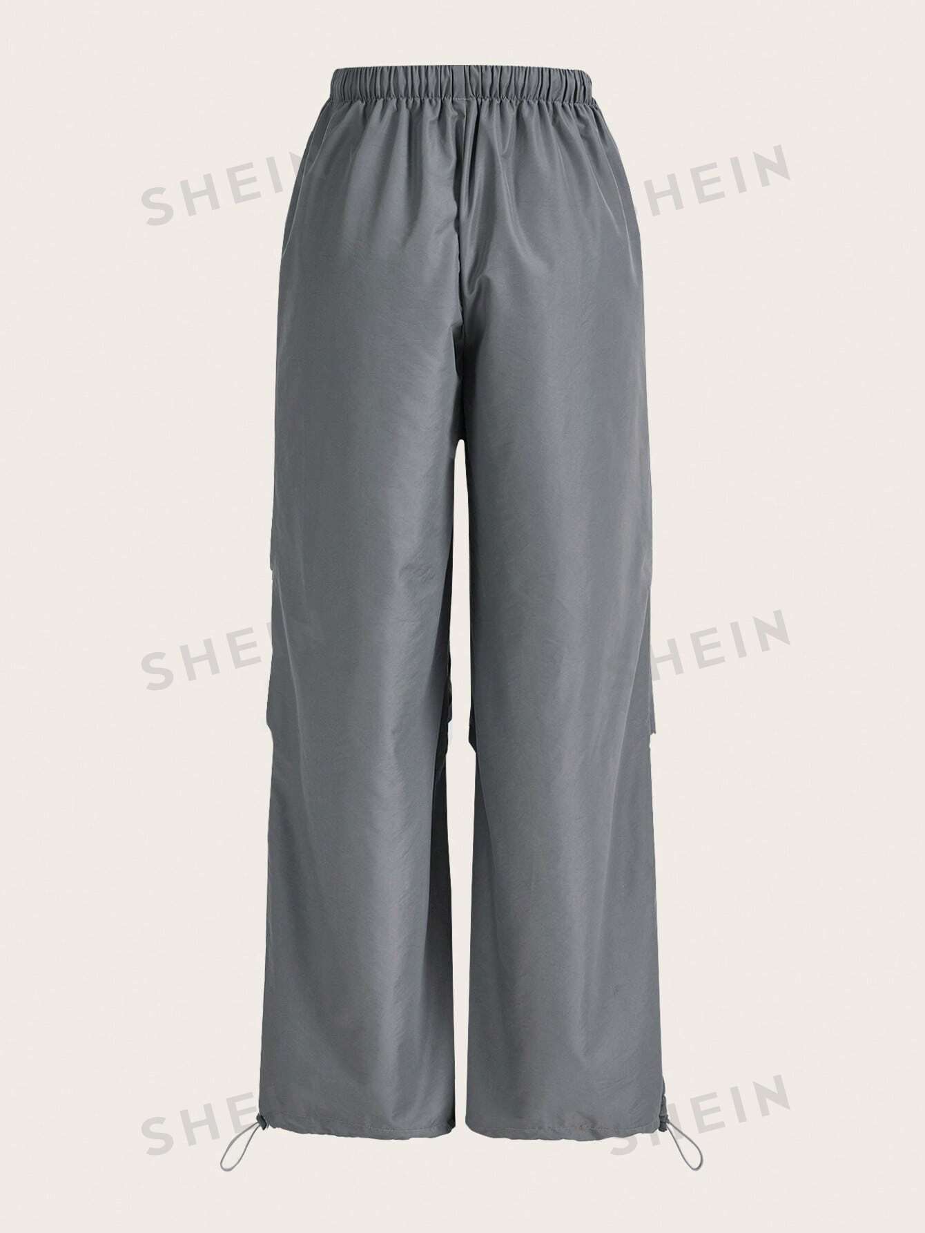 High-Waist Drawstring Loose Fit Cargo Pants