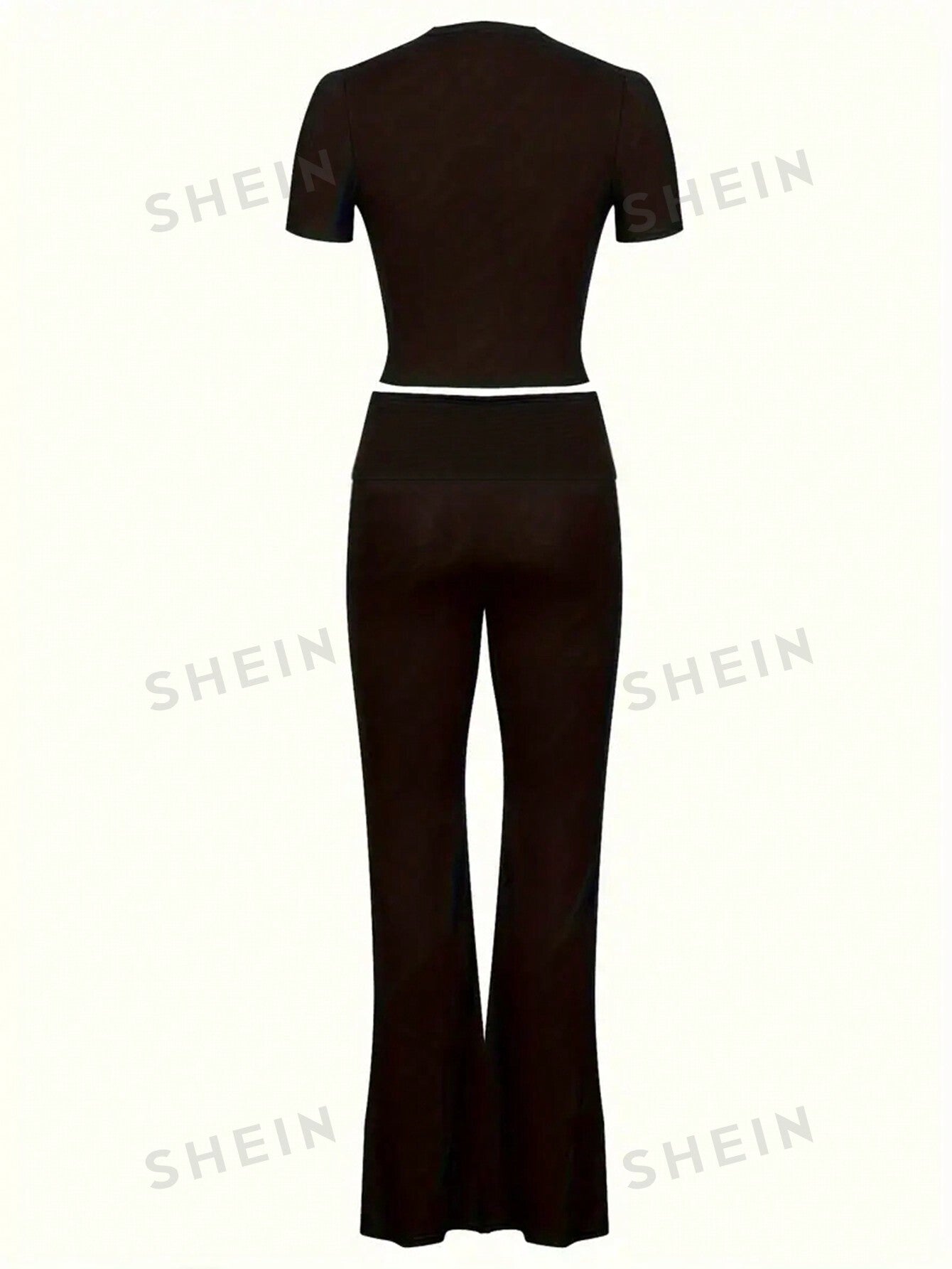 Slim Fit Short Sleeve & Flared Pants set