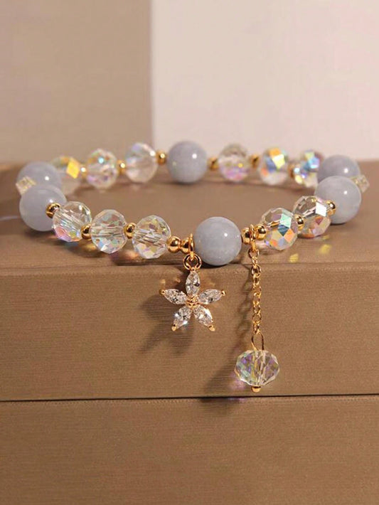 Aquamarine Crystal Bracelet