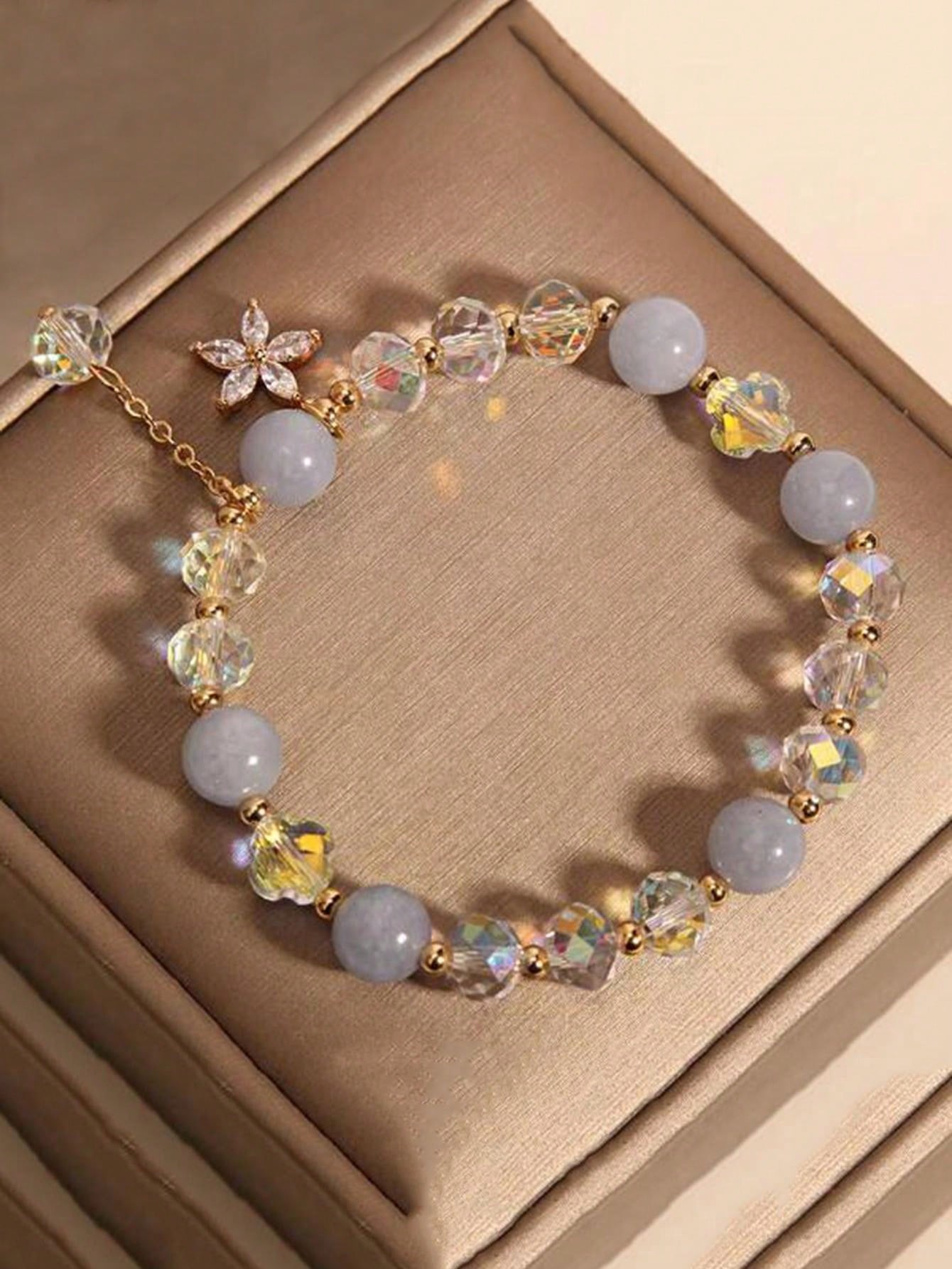 Aquamarine Crystal Bracelet