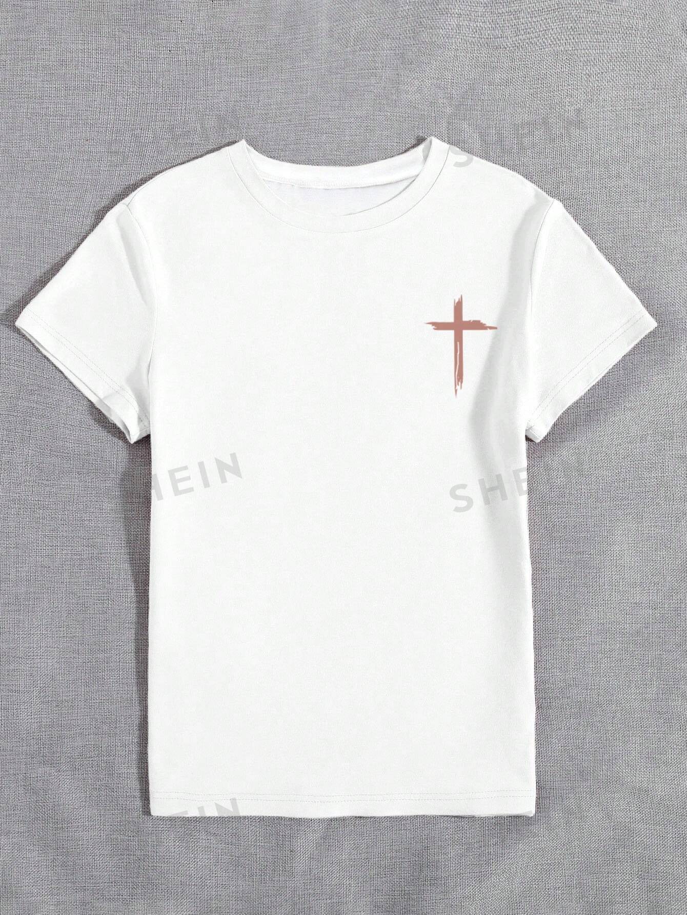 Vintage Christian Short Sleeve Shirt With Bible Verses