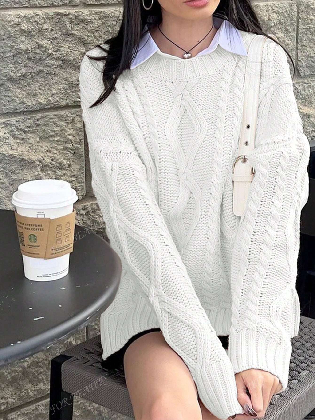 Cozy Chic: Women's Casual Knitted Pullover Sweater