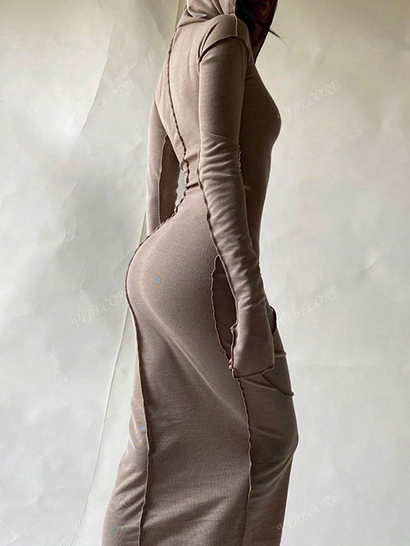 Women Hoodie Bodycon Long Sleeves Dress