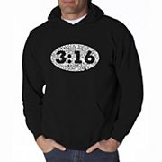 John 3:16 - Men's Word Art Hooded Sweatshirt