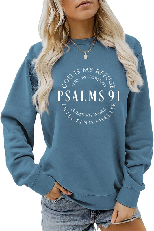 Psalms 91 Shirt Women's Bible Verse Shirts