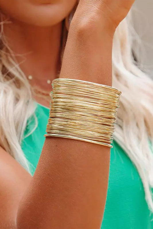 Gold  Open Wire Bracelet