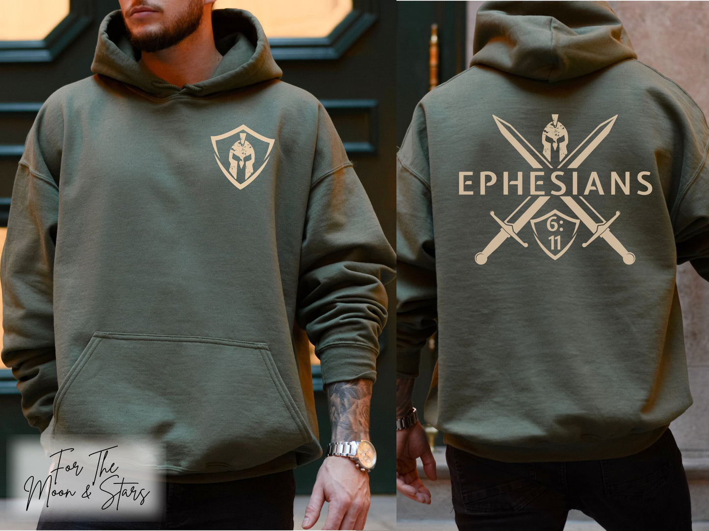 Armour of God Mens Christian Hoodie