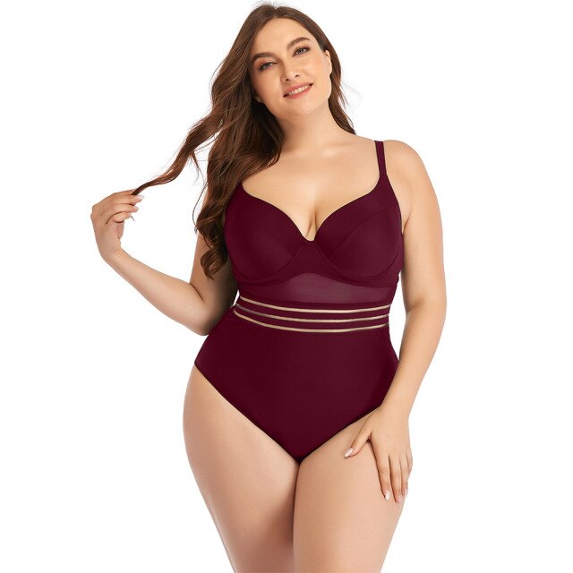 Woman Plus Size Mesh Hollow