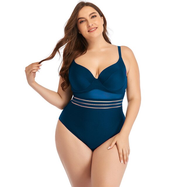 Woman Plus Size Mesh Hollow