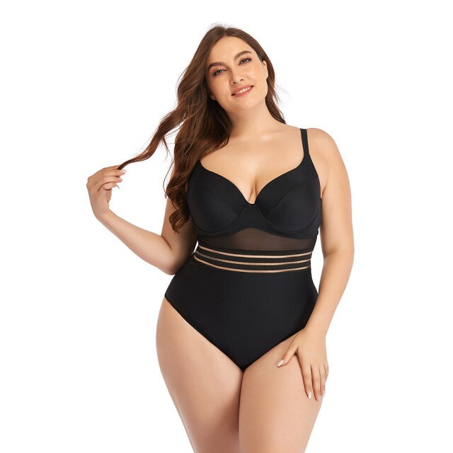 Woman Plus Size Mesh Hollow