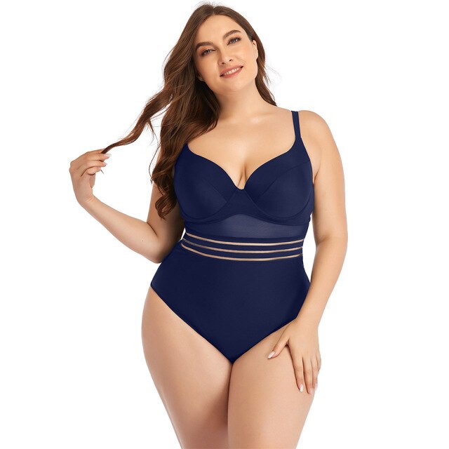 Woman Plus Size Mesh Hollow